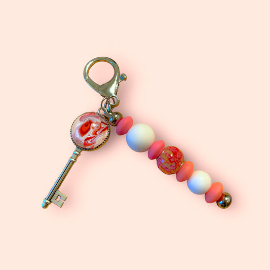 Peachy Red Keychain